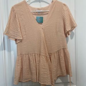 Light peach blouse